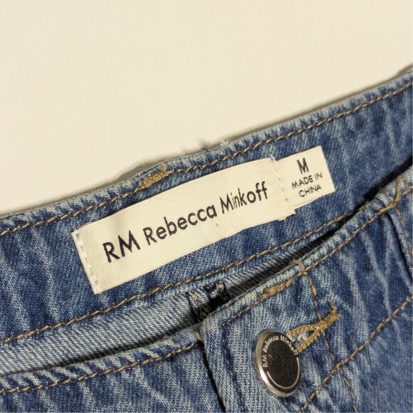 RM Rebecca Minkoff Light Wash Jeans Tapered Joggers Womens Medium Pants Blue - Picture 3 of 6
